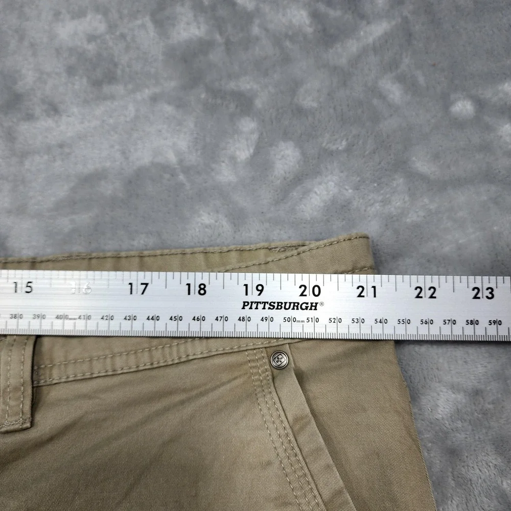 Swiss Tech Pants Mens 42x32 Beige‎ Regular Fit Straight Canvas Khaki Stretch